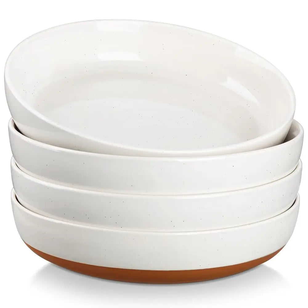 48 Oz Pasta Bowls Set Of 4, Large Salad Serving Bowls For Kitchen, Ceramic Soup Bowls Pasta Plates For Dinner, Microwave
