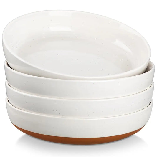 48 Oz Pasta Bowls Set Of 4, Large Salad Serving Bowls For Kitchen, Ceramic Soup Bowls Pasta Plates For Dinner, Microwave