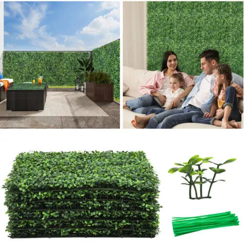 Artificial Grass Wall, Boxwood Hedge Wall Panels Privacy Fence
