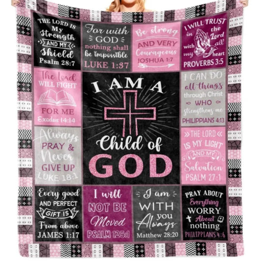Christian Gifts for Women Girls Baptism/Confirmation Gifts Women's Inspirational/Religious Bible Scripture Blanket