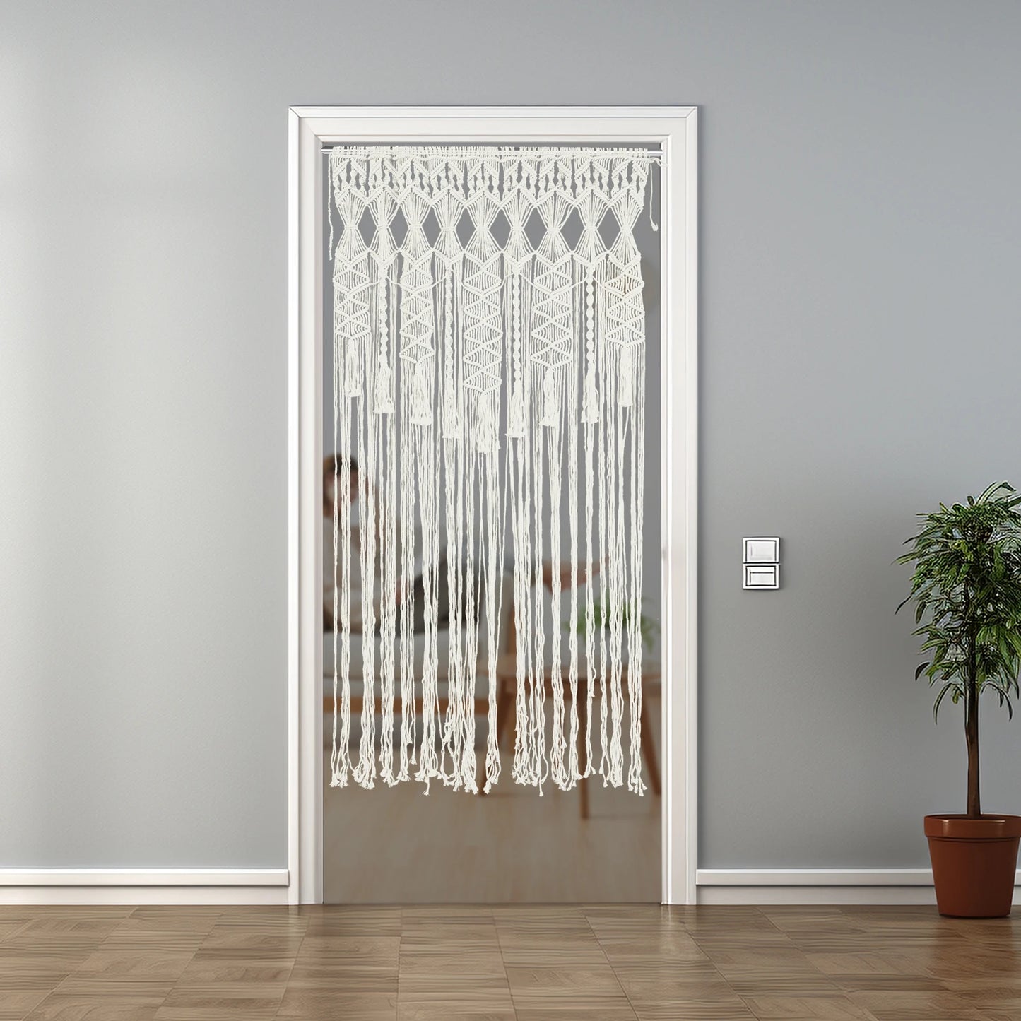 Wall Hanging Wall Tapestry Large Bohemian Wall Hanging Door Window Curtains Handwoven Boho Wall Decoration for Bedroom