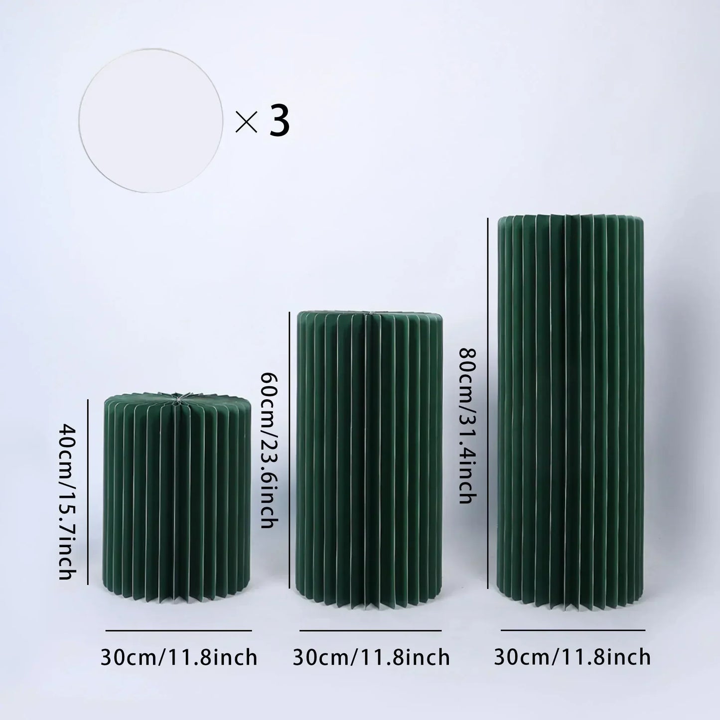 Foldable Paper Columns Display PedestalStand Cylinder Pedestal Stand Cardboard Flower Stand Dessert Table Wedding Birthday Party