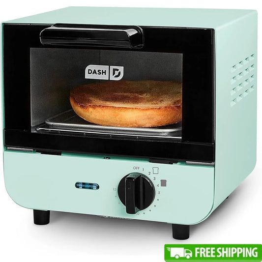 Mini Toaster Oven Cooker Toast Bagels Pizza Cookies with Timer Control Easy Clean Auto Shut Off Perfect Gift Home