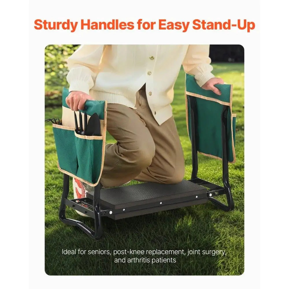 Folding Garden Stool with EVA Pad Heavy Duty Garden Kneeler and Seat for Comfortable Gardening