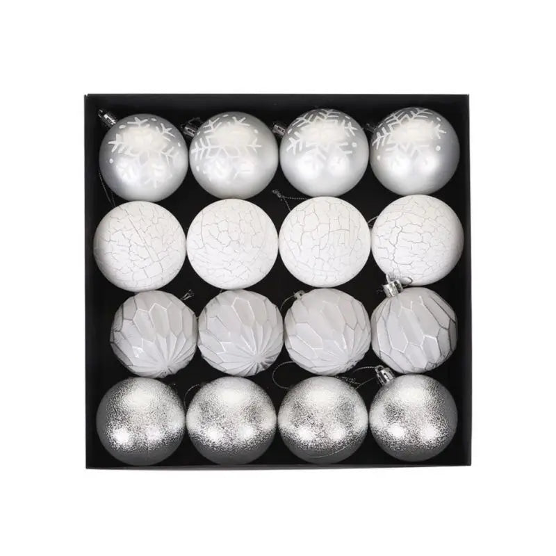 Hand Painted Christmas Ball Set Ornaments, 2.4 Inch Shatterproof Woven Fabric Ball Set for Xmas Tree Decor, Home Festival Decor