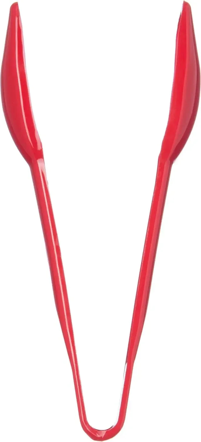 Carly Salad Tong, 6" Salad Tong, Red, 1 Pack ，tongs