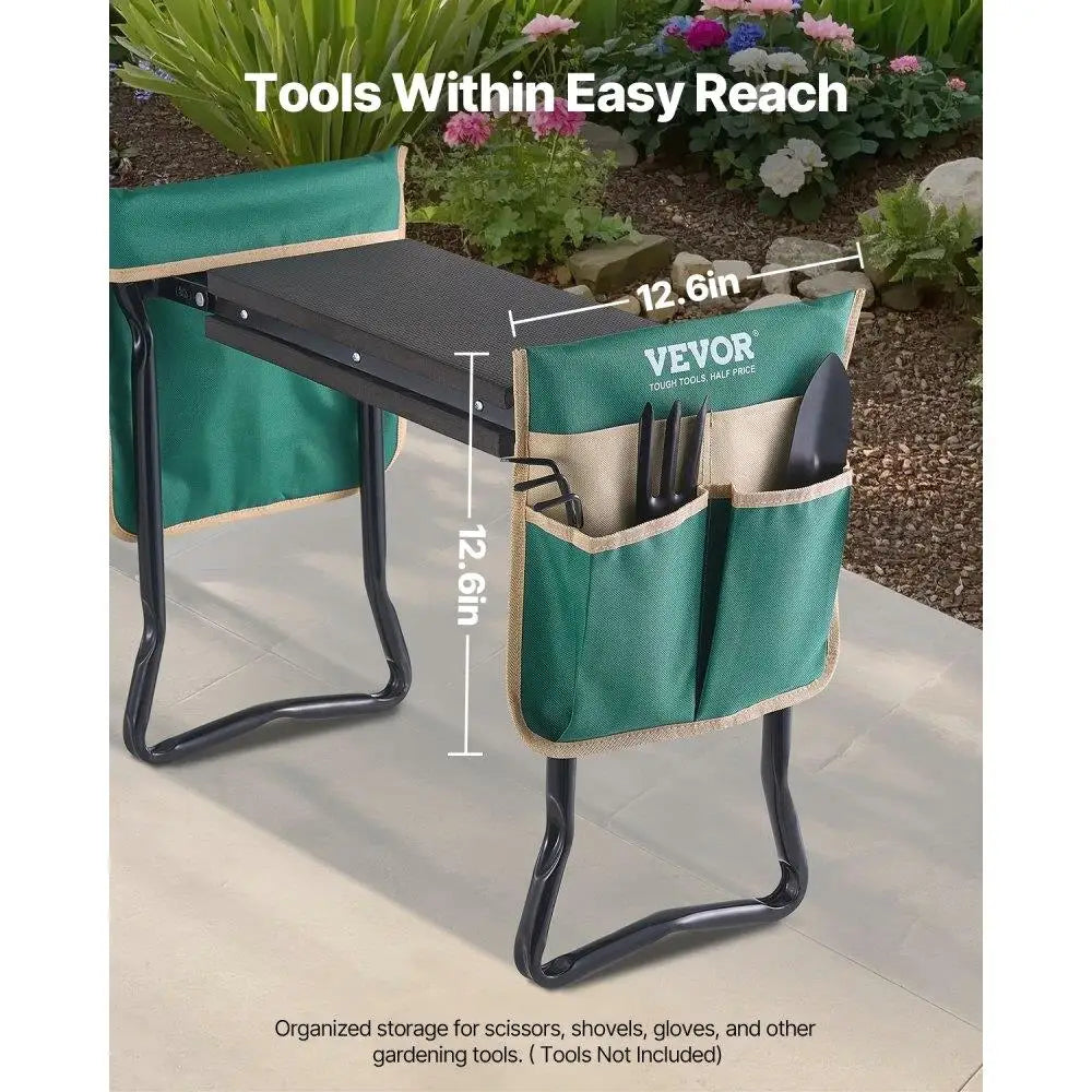 Folding Garden Stool with EVA Pad Heavy Duty Garden Kneeler and Seat for Comfortable Gardening