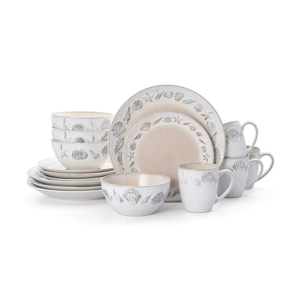 Panama 16-Piece Dinnerware Set, Beige