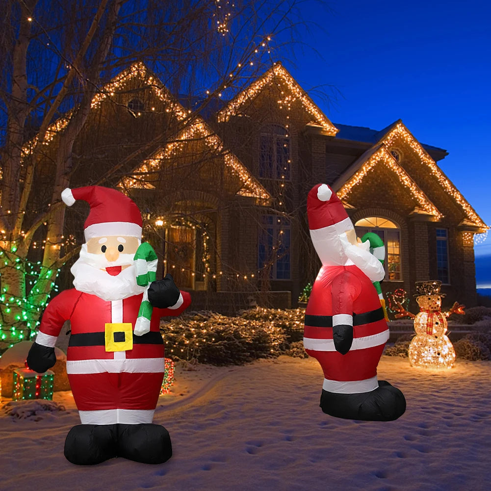 LED Inflatable Cute Air Blown Up  Festival Theme Christmas Dolls Decor Decorative Cartoon  for Xmas Garden Party Decor