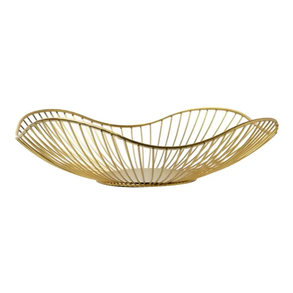 Iron Fruit Basket Fruit Container Bowl Home Creative Drain Display Basket Table Bread Snacks Tray Storage Snacks P2I4