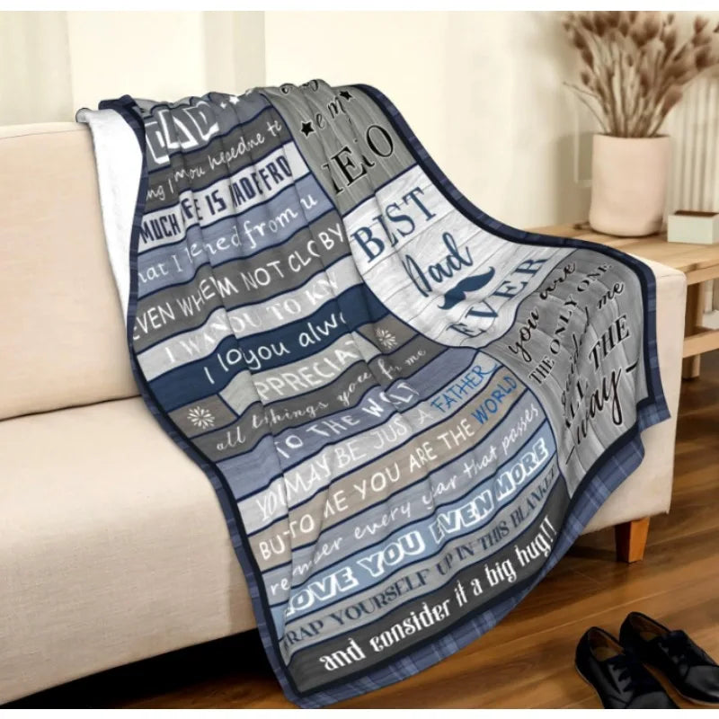 Father's Day gifts, dad blankets from daughters and sons, birthday gifts for dads and grandpas, best dad gift ideas