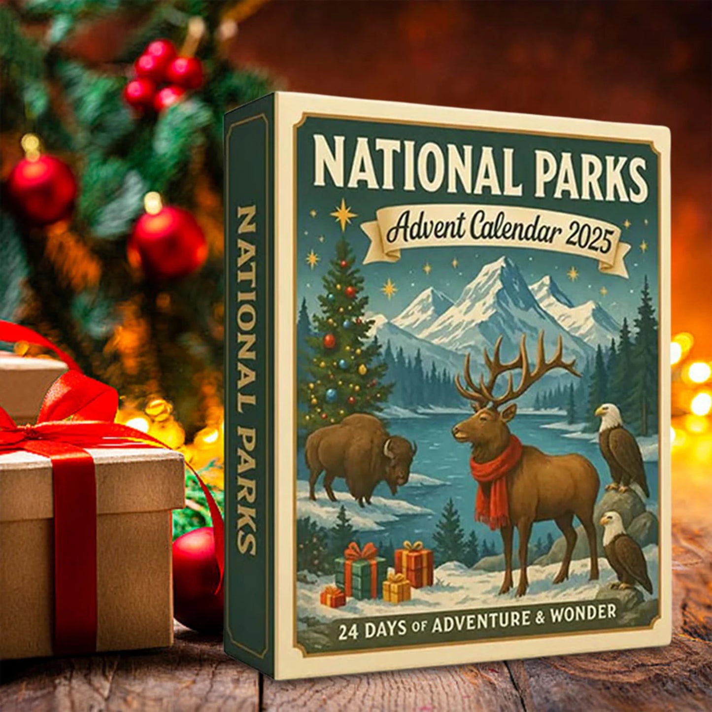 National Parks Advent Calendar 2025 Christmas Tree Ornaments Xmas Countdown Calendar Gift for Explorers and Nature Enthusiasts