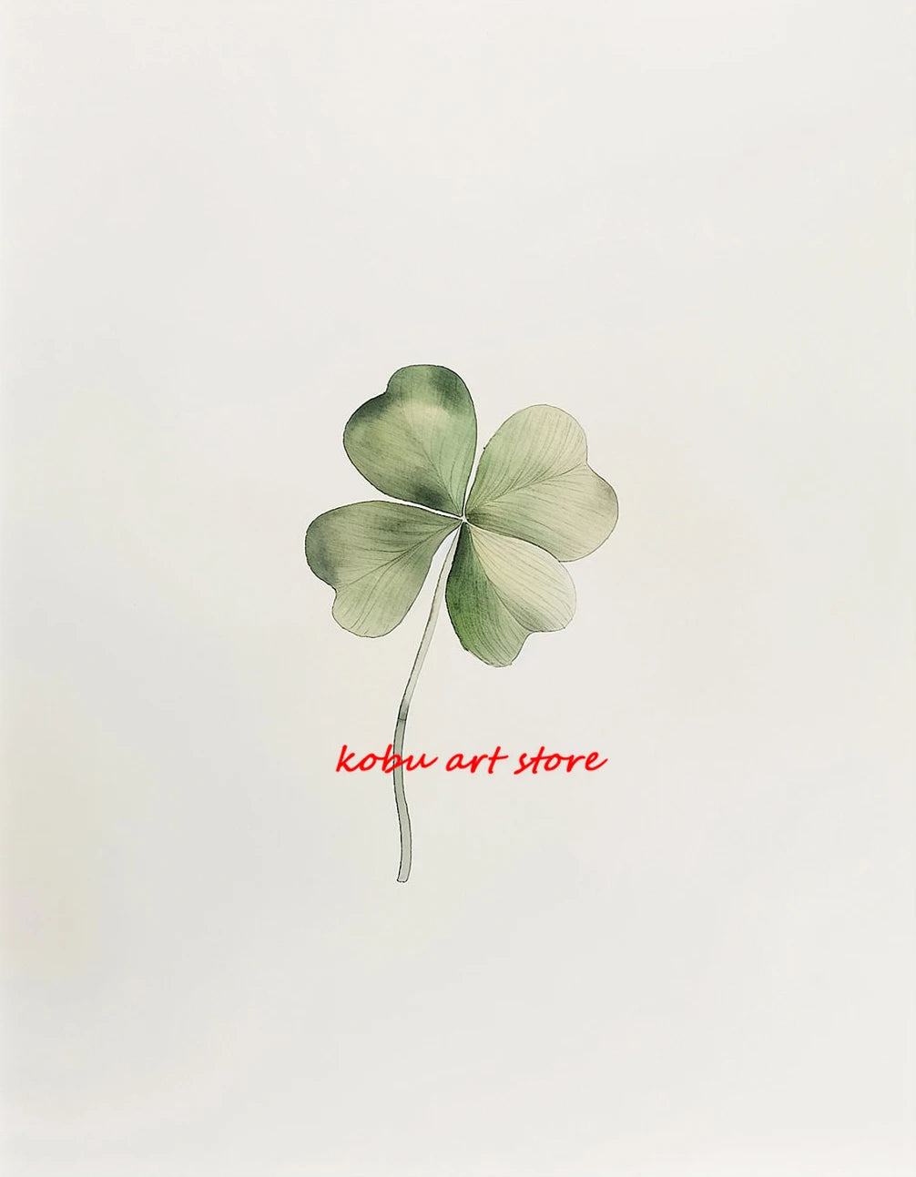 Four Leaf Clover Green Wildflower Field Shamrock Poster Print Canvas Painting St Patricks Day Wall Art Picture Home Room Decor