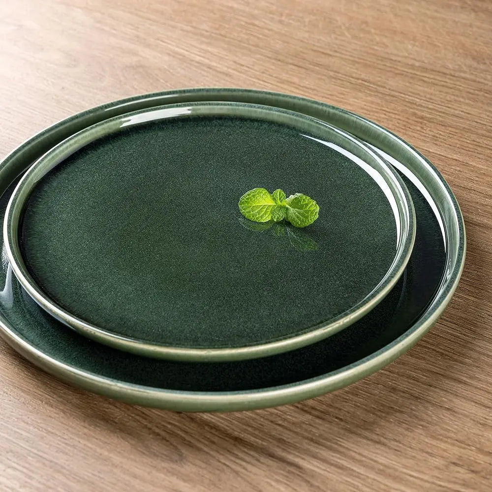 Ceramic Dinnerware Sets For 4, 12 Pieces Stoneware Plates And Bowls Sets, Scratch Resistant Dishes, Dishwasher & Microwave