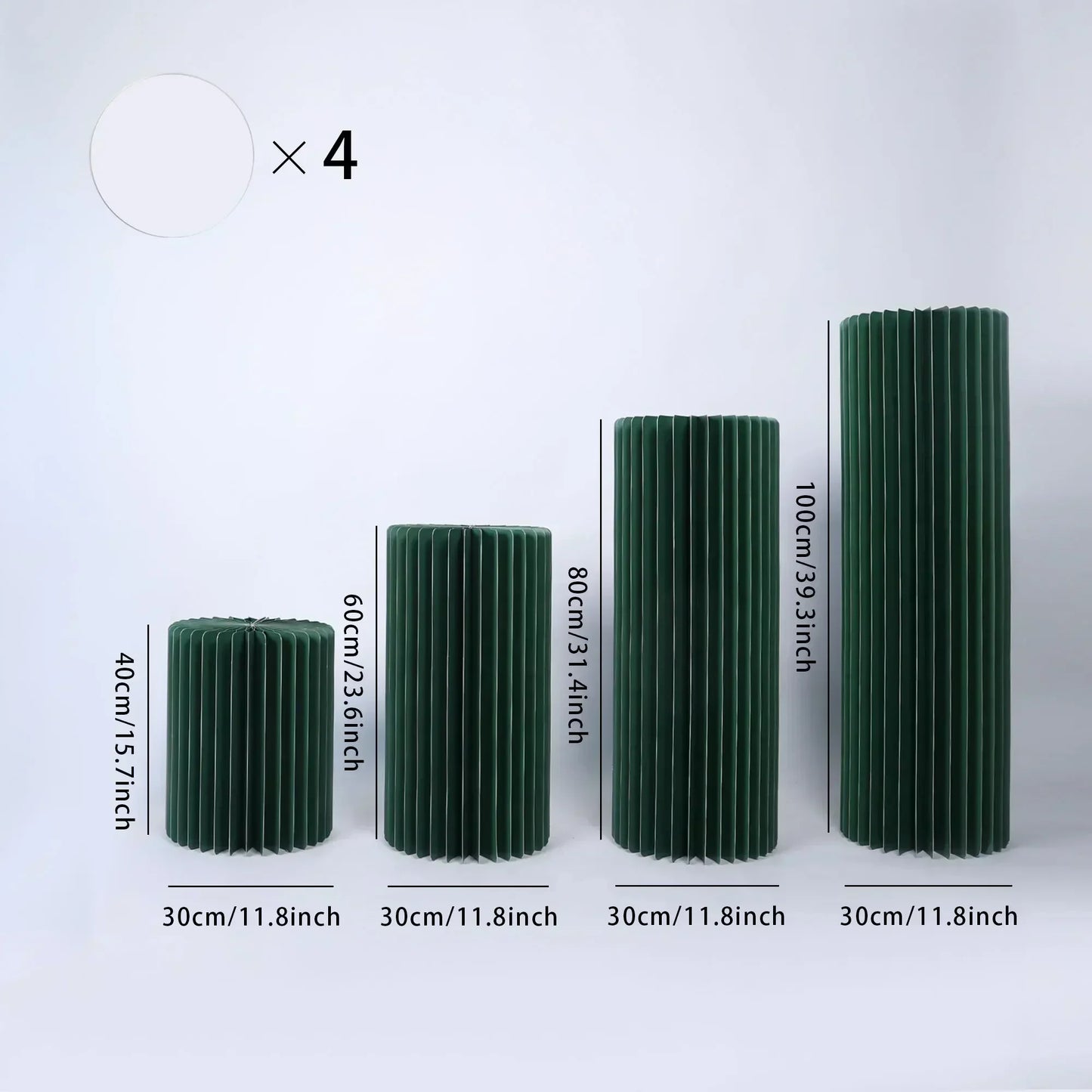 Foldable Paper Columns Display PedestalStand Cylinder Pedestal Stand Cardboard Flower Stand Dessert Table Wedding Birthday Party