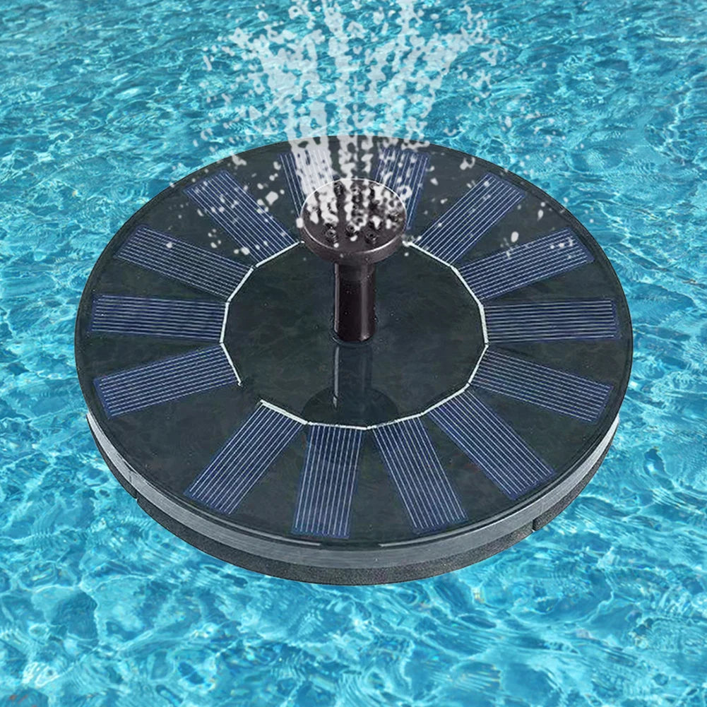 1.2W/1.4W 5LED Solar Fountain with 7 Nozzle Floating Solar Powered Water Fountain Pump for Bird Bath Garden Pond Pool Outdoor