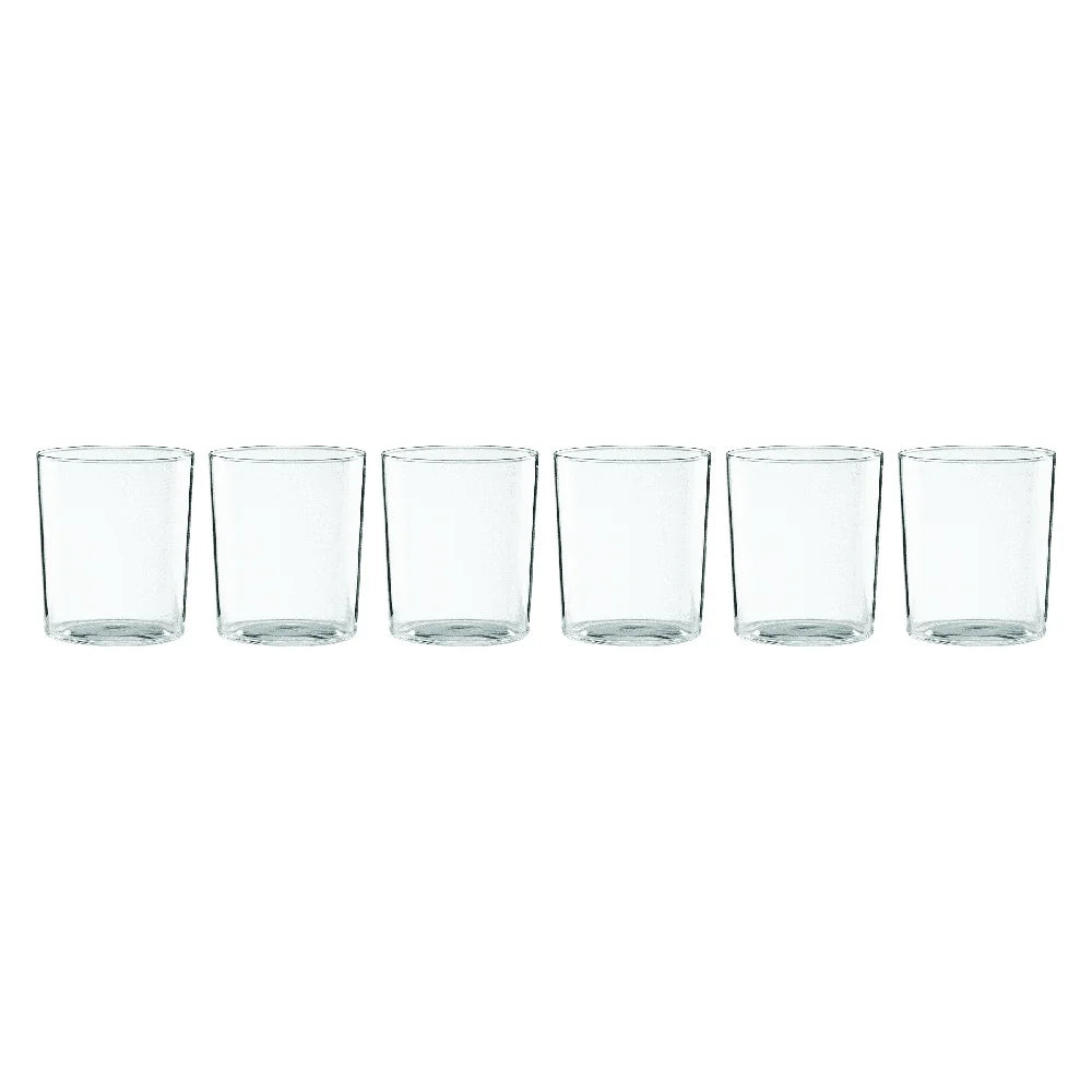 Stackable Clear Tall Glasses Set of 6 Durable Dishwasher Safe Ergonomic Design Suitable Beverages Entertaining Everyday Use
