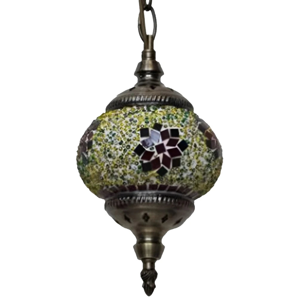 Turkish Retro Lighting E27 Bar Restaurant Mediterranean Pendant Light Restaurant Club Single Head Chandelier for Bar Home Hotel