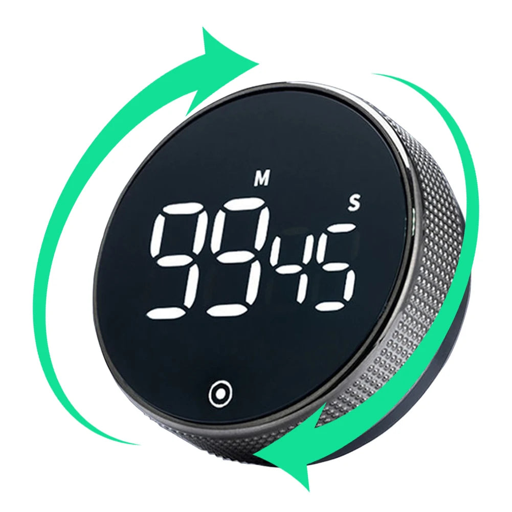 Magnetic LED Digital Electronic Kitchen Timer 3-level Volume Adjustment Cooking Remind Alarm Clock for Home Classroom Gym Office