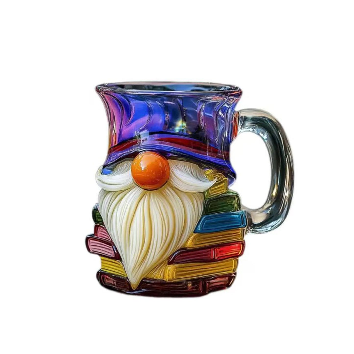 Whimsical Gnomes Tea Cup with Colorful Storybook Design for Cozy Reading Nooks and Bookworms Delightful Gift