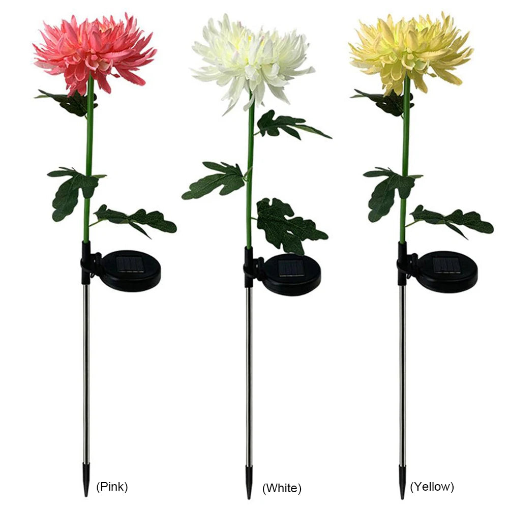 Chrysanthemum Lawn Ground Light Flower Lamp Fence Light Courtyard Garden Decor