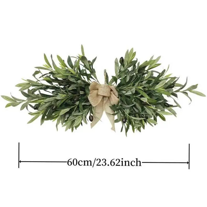 Artificial Olive Wreaths Garlands for Front Door with Olive Leaves All Season Greenery Wreath Christmas Spring Garland ornaments