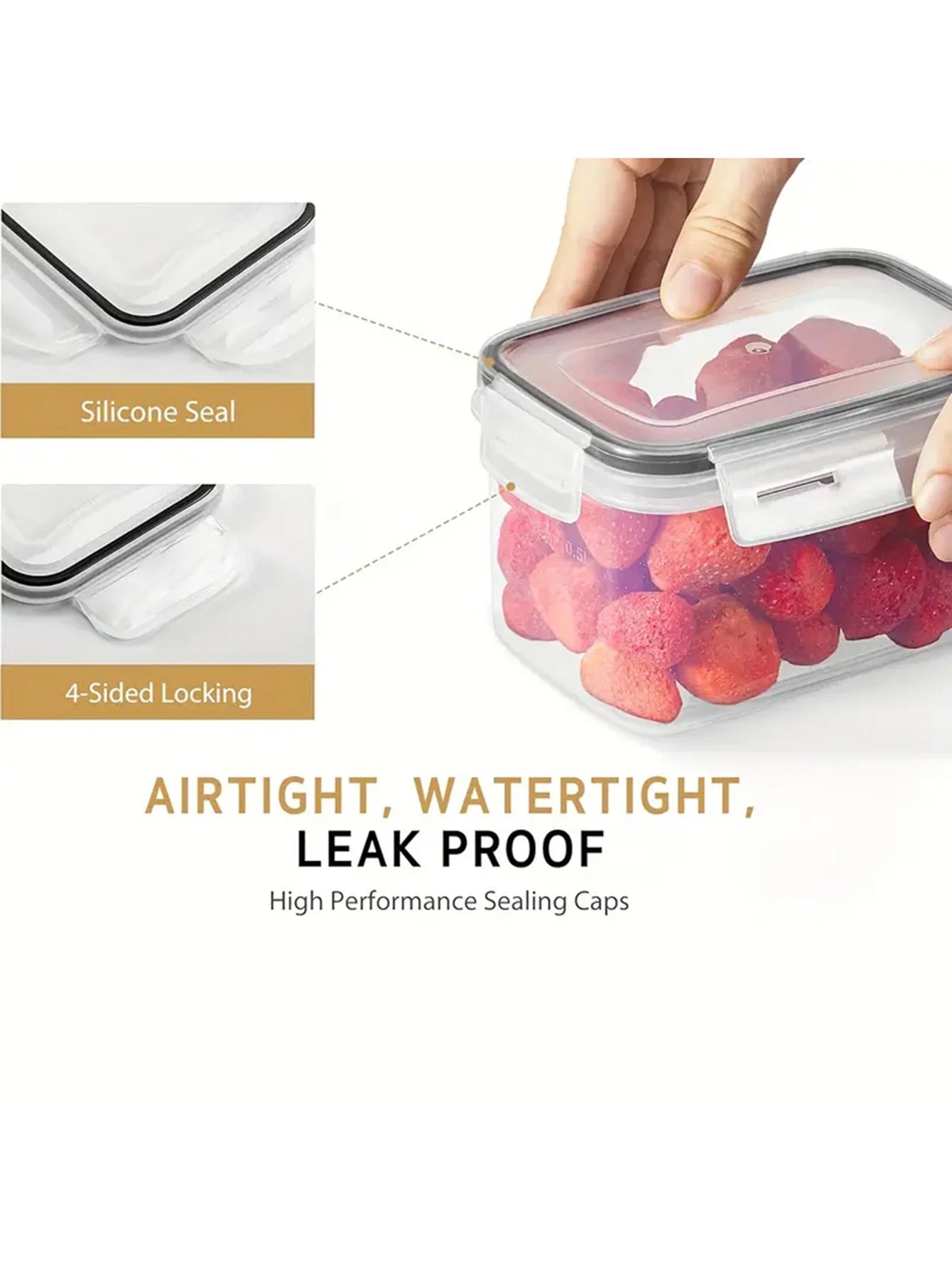 20pcs，Airtight food storage containers with LIDS, plastic kitchen and pantry organization labeled jars for grain flour and pasta