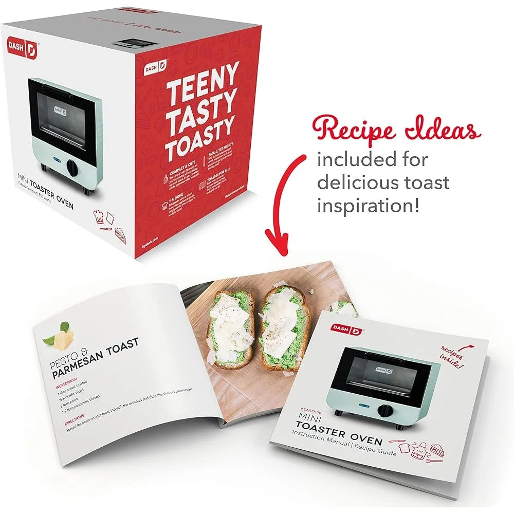 Mini Toaster Oven Cooker Toast Bagels Pizza Cookies with Timer Control Easy Clean Auto Shut Off Perfect Gift Home