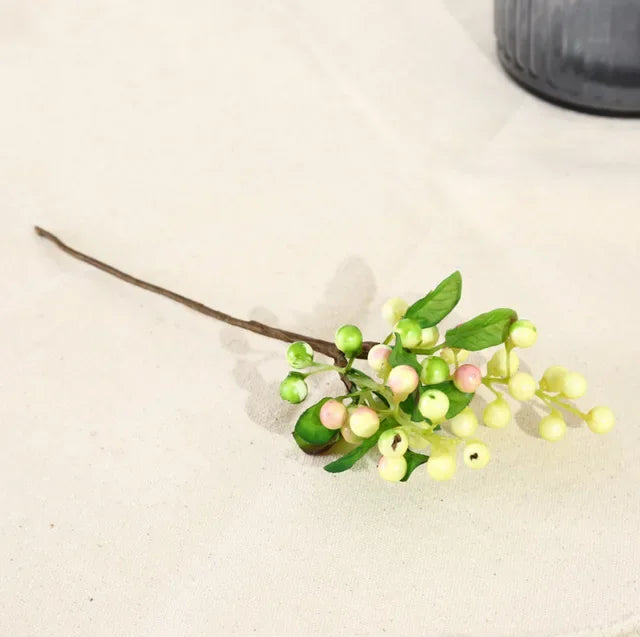 2pcs Artificial Flowers Berry Latex Real Touch Fruits Wedding Decoration Simulation Flowers Xmas Home Artificial Plants A3535