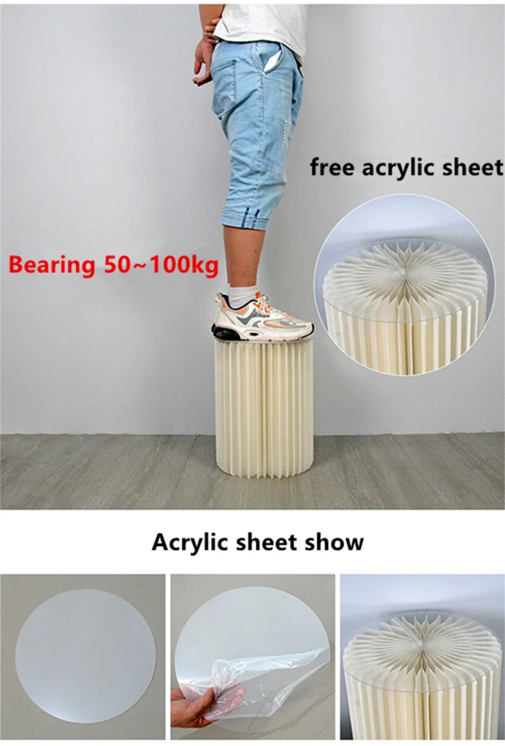 Folding Paper Roman Column Ornaments Party Wedding DIY Decoration  Dessert Cake Table Stand Columns  Decoration Display Stand