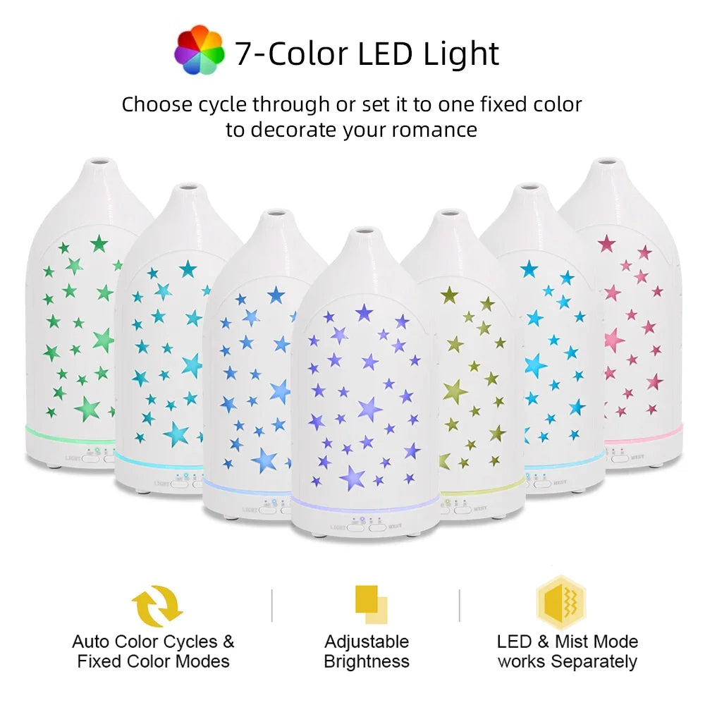 Relaxing Aromatherapy Diffuser with Soothing 7 Color Lights  Perfect for Home & Office