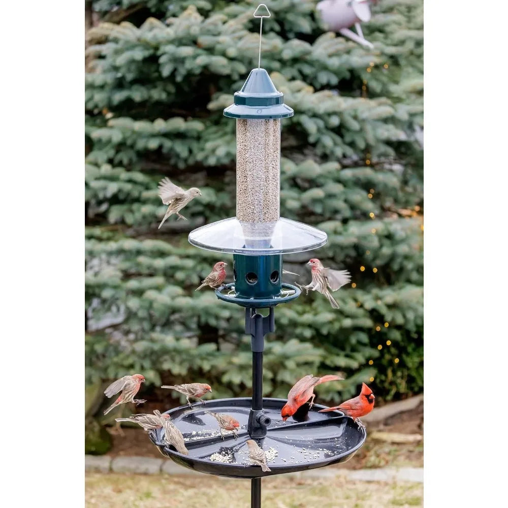 Fully upgraded-Squirrel Buster Plus Squirrel-proof Bird Feeder w/Cardinal Ring and 6 Feeding Ports, 5.1-pound Seed Capacity,