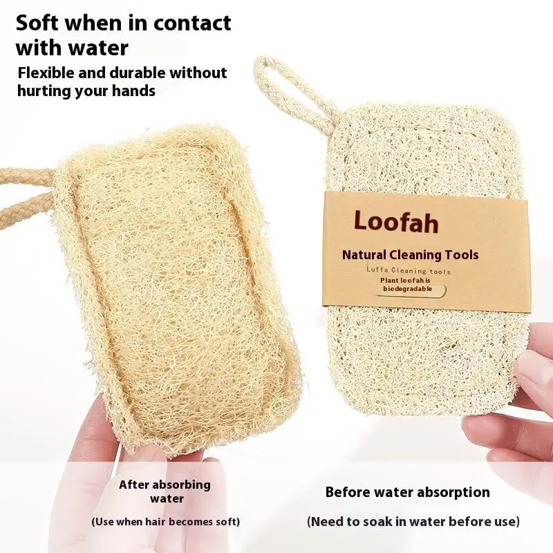 6pcs Natural Luffa Dish Towel Washing Cloth Sponge Loofah Scrub Pad Dish Pot Oil Stain Removing Scrubber Kitchen Clean Brushes P