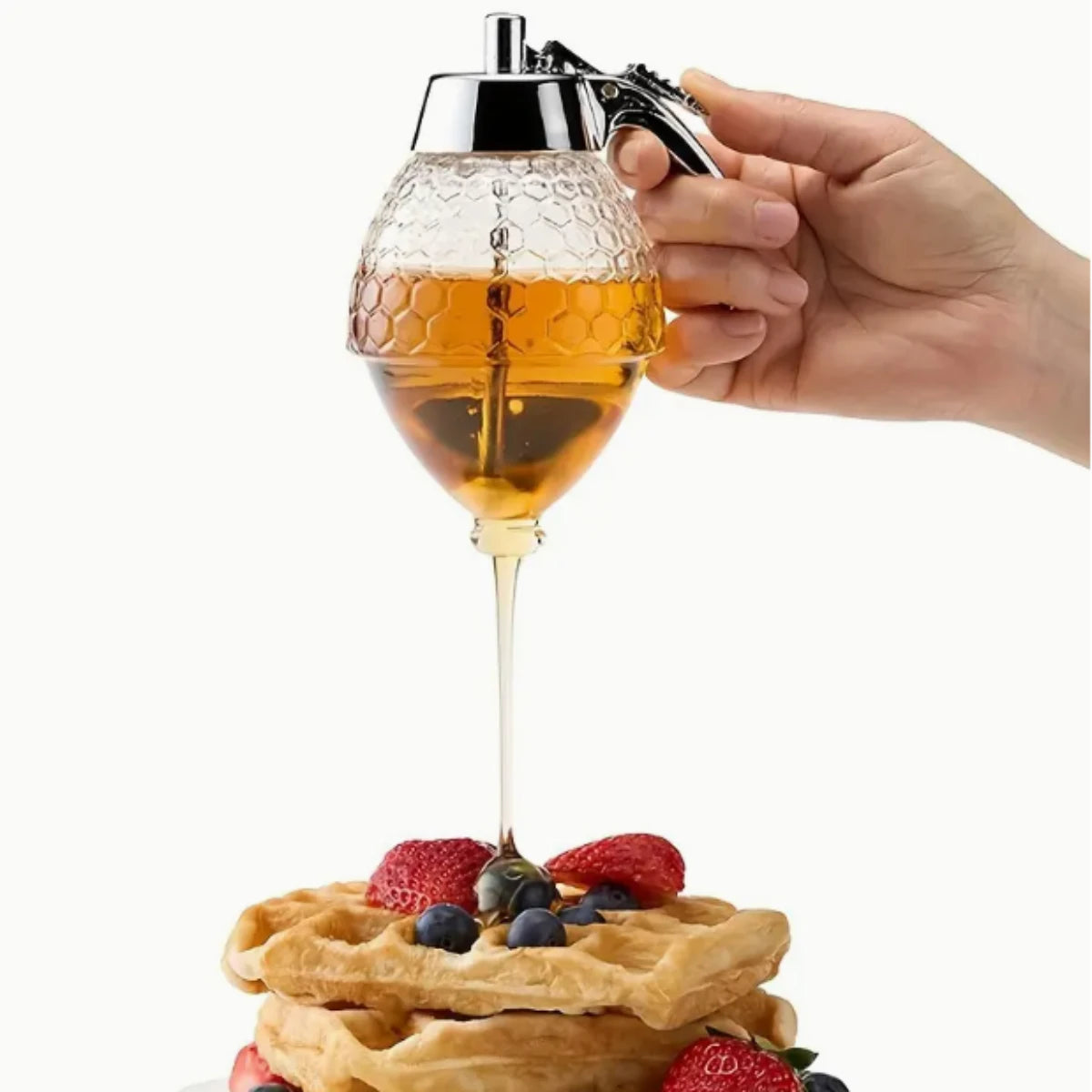 Eco-Friendly BPA-Free Honey & Syrup Dispenser, Drip-Free Spout, Reusable for Sauces, Seasonings, Liquids, Easy Hand-Wash Kitchen
