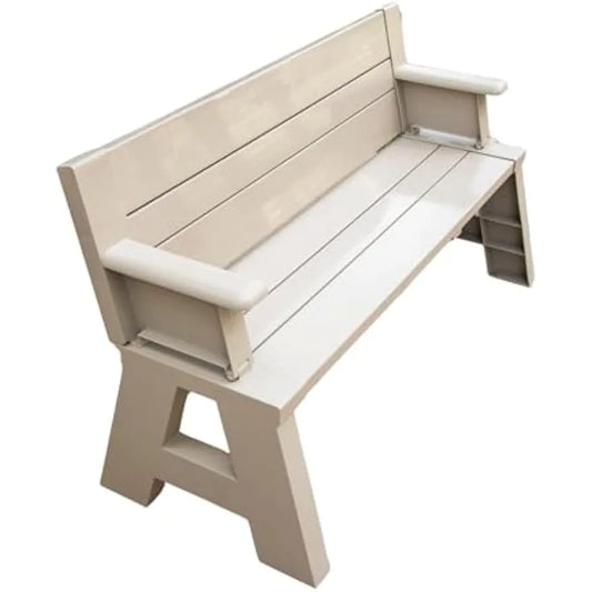 Gen 1 2-in-1 Outdoor Convertible Bench to Picnic Table | Space-Saving, Weather-Resistant Patio Furniture for Yard, Deck, Garden
