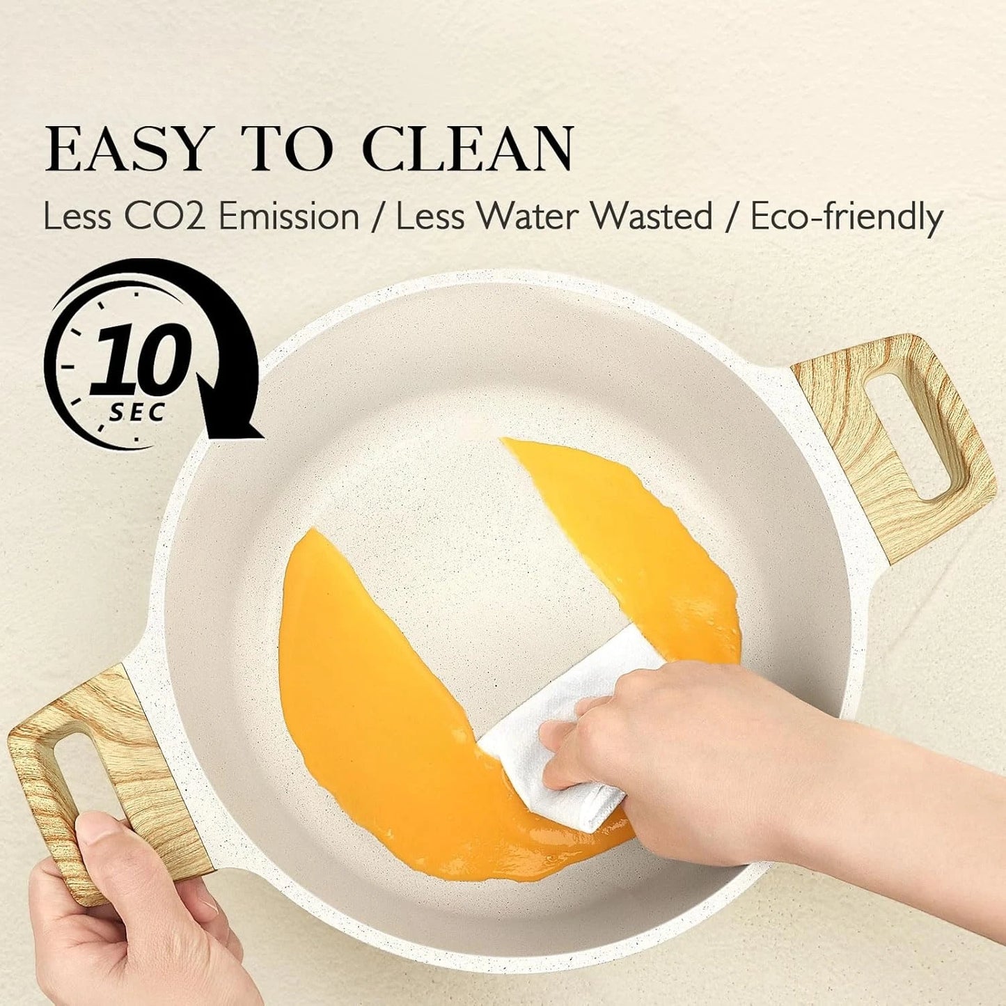 Pots and Pans Set Non Stick - 14 Pcs White Granite Kitchen Cookware Sets Nonstick Induction Cookware Cooking Pan Set ·New