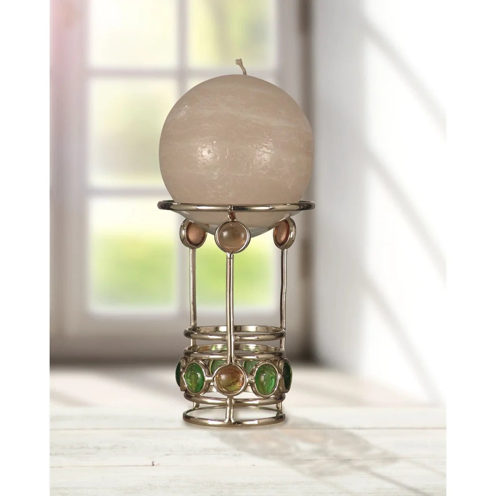 Contemporary 4 Piece Votive Candle Holders Set Metal Frame Decorative Accents Indoor Use Unique Design
