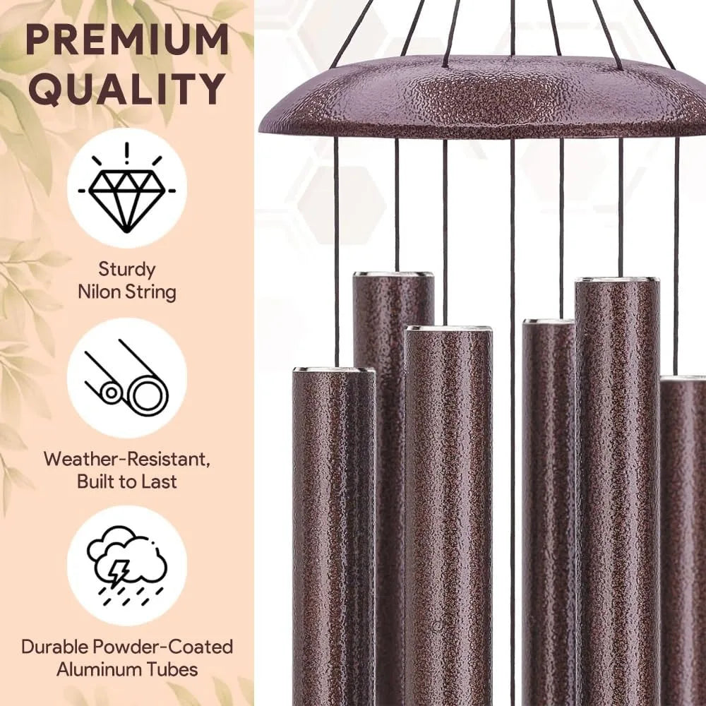 Customized Memorial Wind Chimes - Honoring Loved Ones with Personalized Gifts for Loss of Father, Mother, Brother, Friend