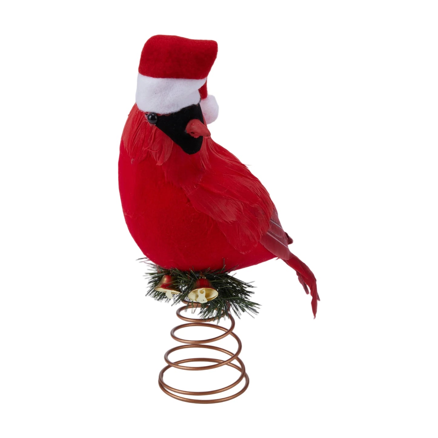 Vibrant Red Cardinal Bird Christmas Tree Topper - Festive Top Decoration for Indoor and Outdoor Holiday Parties