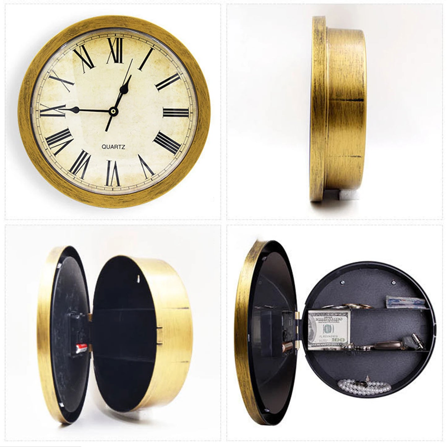 Storage Box Clock Wall Clock With Secret Compartment Creative Secret Safe For Storing Valuables For Living Room Bedroom Decor