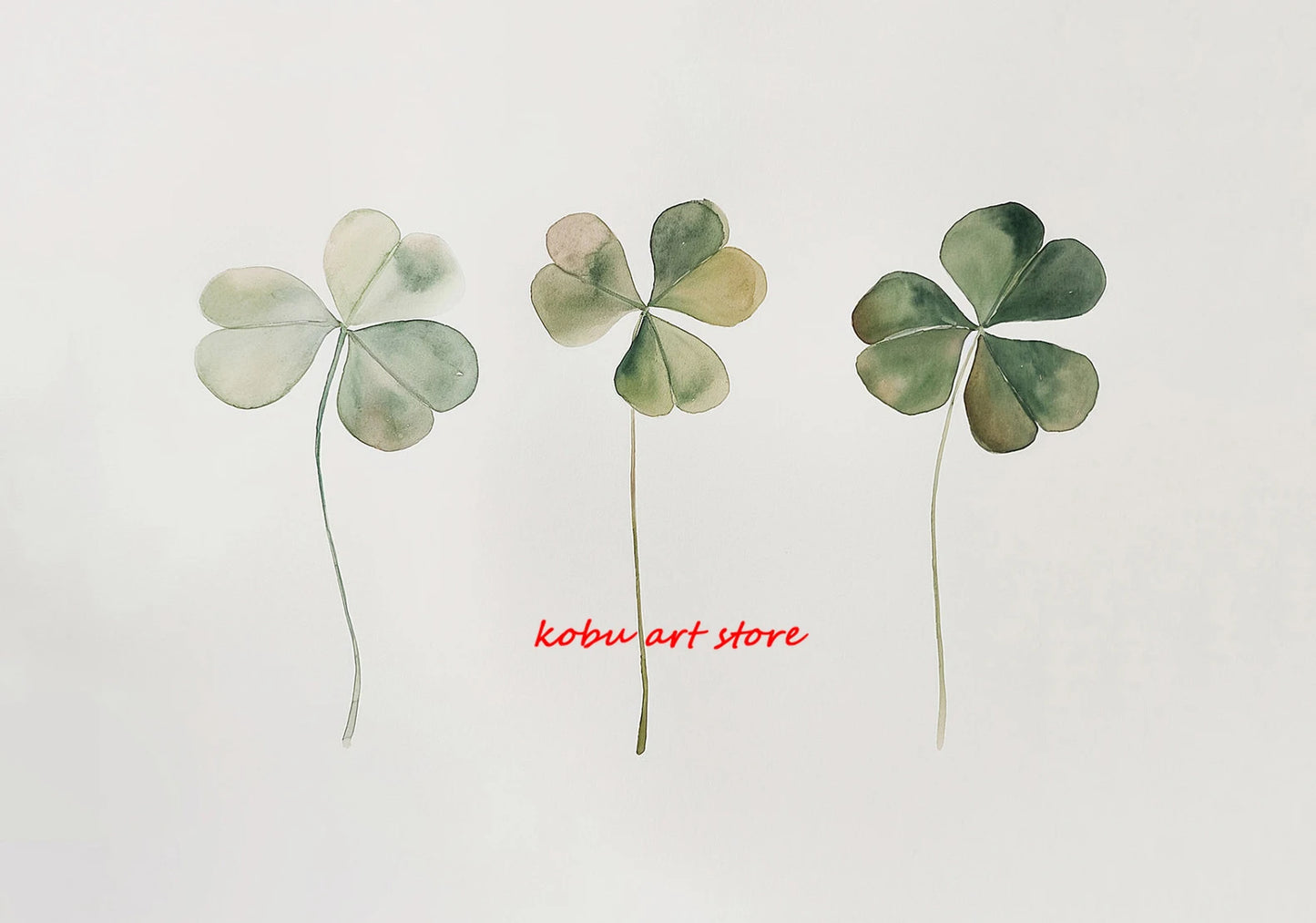 Four Leaf Clover Green Wildflower Field Shamrock Poster Print Canvas Painting St Patricks Day Wall Art Picture Home Room Decor