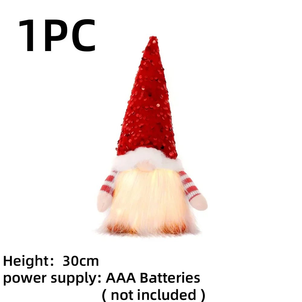 Gnome Christmas Faceless Plush Doll 2025 Christmas Decorations For Home Christmas Ornament Xmas Navidad Natal New Year