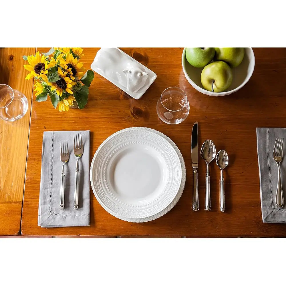 Nyssa 18/10 Stainl Steel Hollow Handle Flatware 5 Piece Place Setting, Service For 1