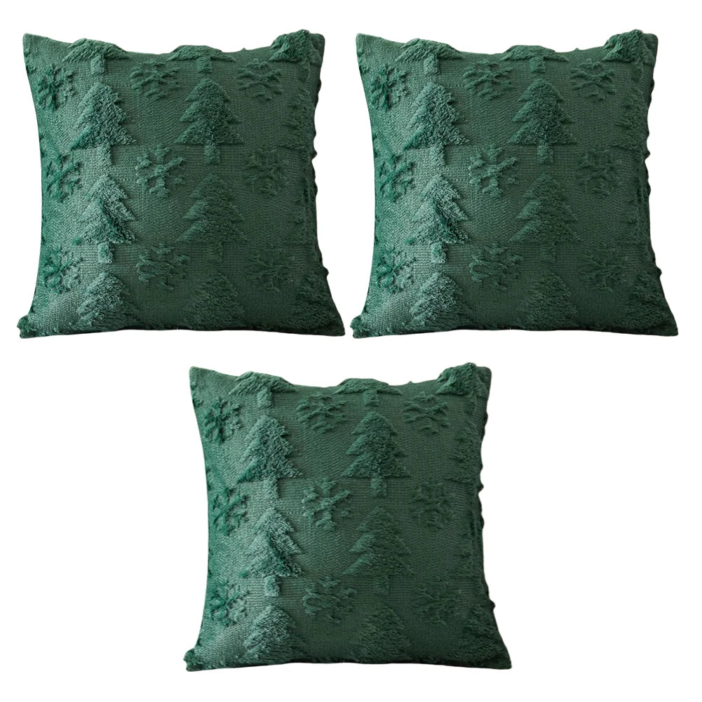1/2/3PCS Christmas Decorative Cushion Cover Home New Year Room Sofa Throw Pillow Cover Xmas Tree Snowflake Printed Pillowcase