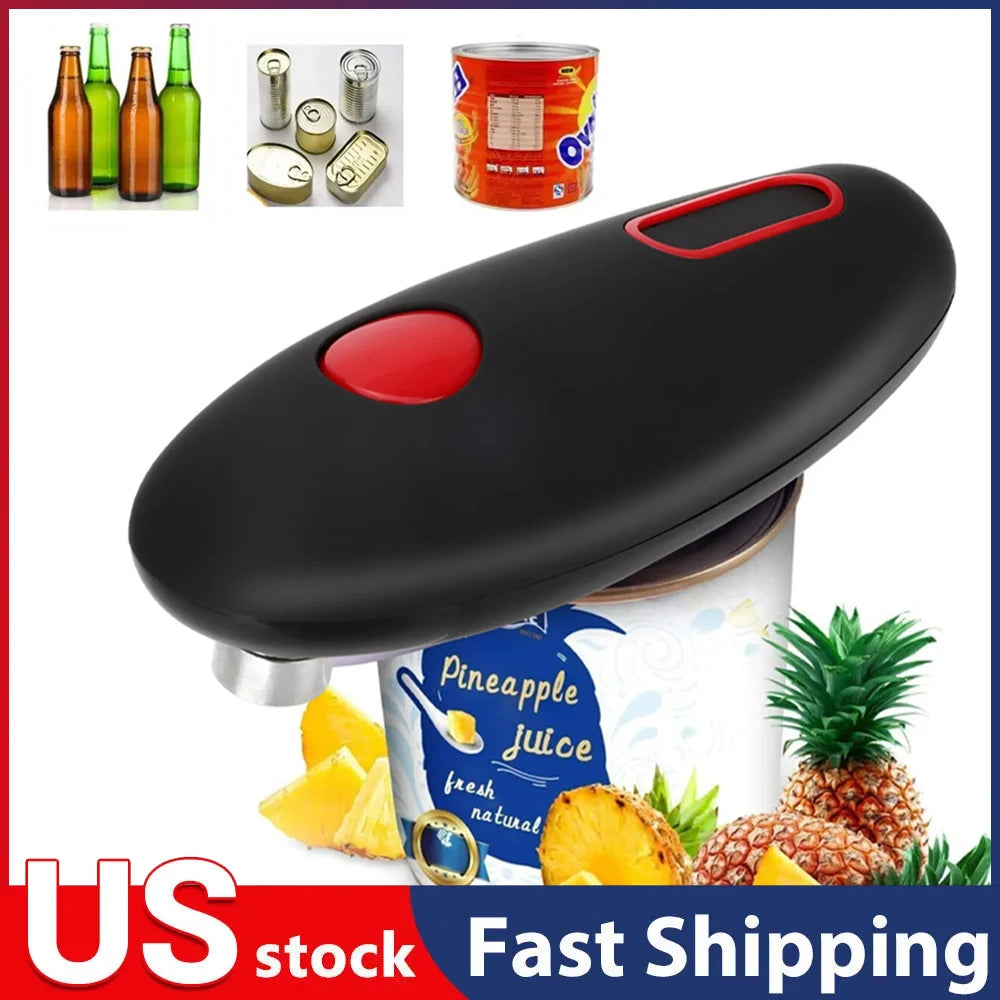 Electric Can Opener Mini One Touch Automatic Smooth Edges Jar Can Tin Touch No Sharp Edges Handheld Jar Openers Kitchen Bar Tool