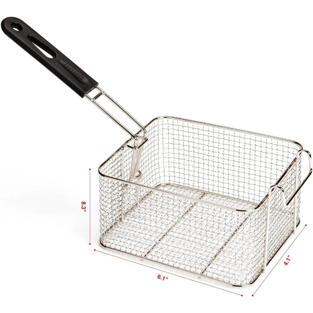 Professional 6-Liter Tabletop Electric Deep Fryer, 2500W, with Frying Basket for Restaurant Kitchen Use