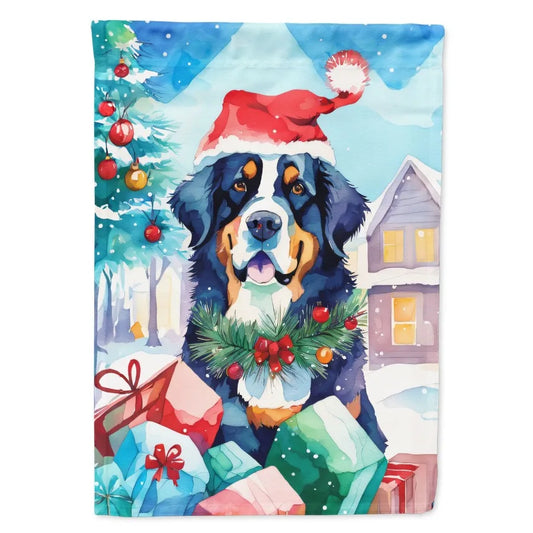 Bernese Mountain Dog Christmas Garden Flag Mailbox Flag Drative Yard Flag Banner Outside Patio Artwork Yard Flower Beds Garden