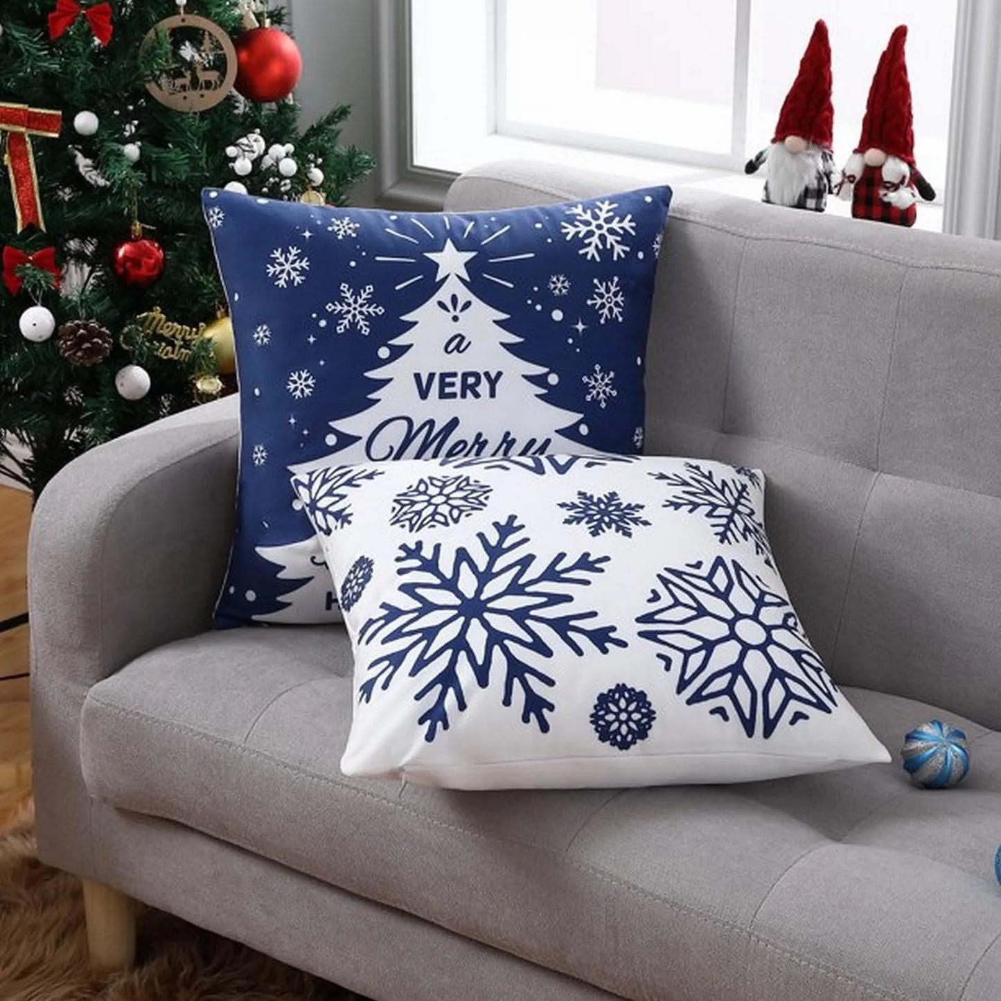 4pcs Christmas Cushion Cover Throw Pillowcase For Sofa Couch Pillow Case Christmas Decoration Xmas New Year Christmas Decor