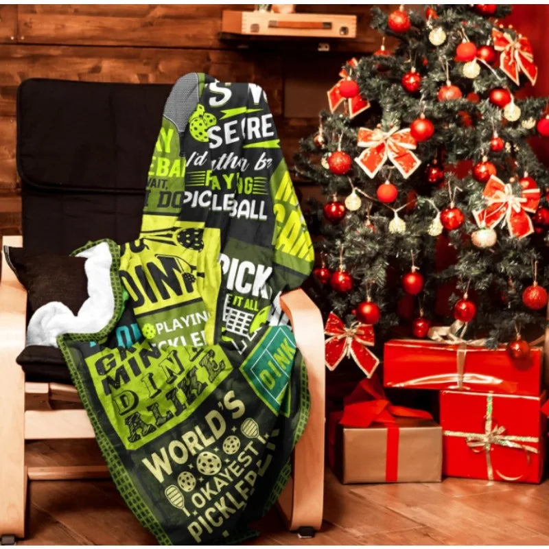 Pickleball gifts, pickleball gifts for men and women, gifts for pickleball enthusiasts, fun pickleball gift blankets