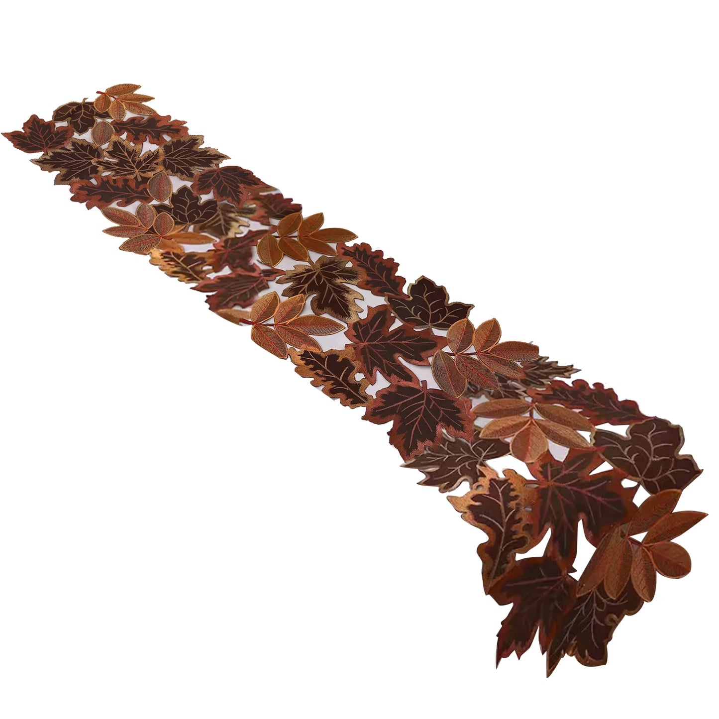 1/2/5Pcs Autumn Maple Leaf Table Runner Embroidered Fall Harvest Thanksgiving Table Mats Kitchen Dining Placemats Home Decor